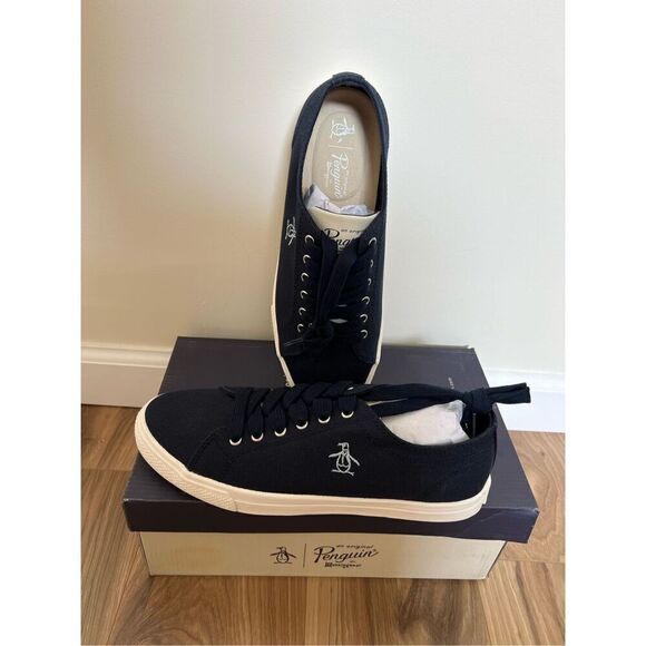 Original Penguin NWT Men's Petey Stripe Lace Up Sneaker Navy sz 8 - Picture 5 of 9